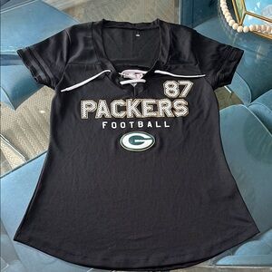 Packers Black Women's Jersey Top
